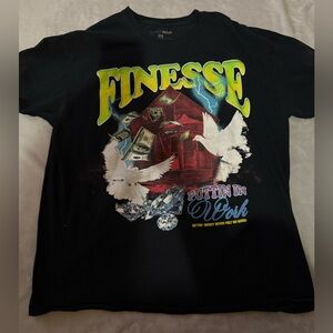 Fashion Nova Black Finesse Graphic Tee